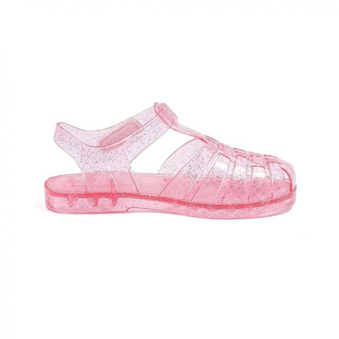Waterproof breathable flat girls jelly sandals