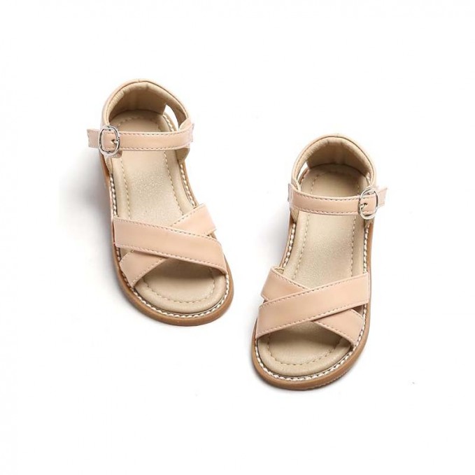 Casual cross-weaving flat sandals for girls