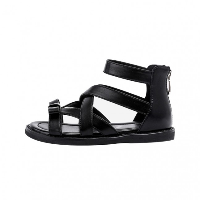 Bowknot zipper non-slip girls sandals