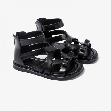Bowknot zipper non-slip girls sandals