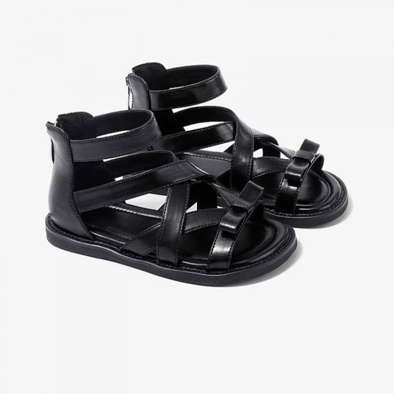 Bowknot zipper non-slip girls sandals