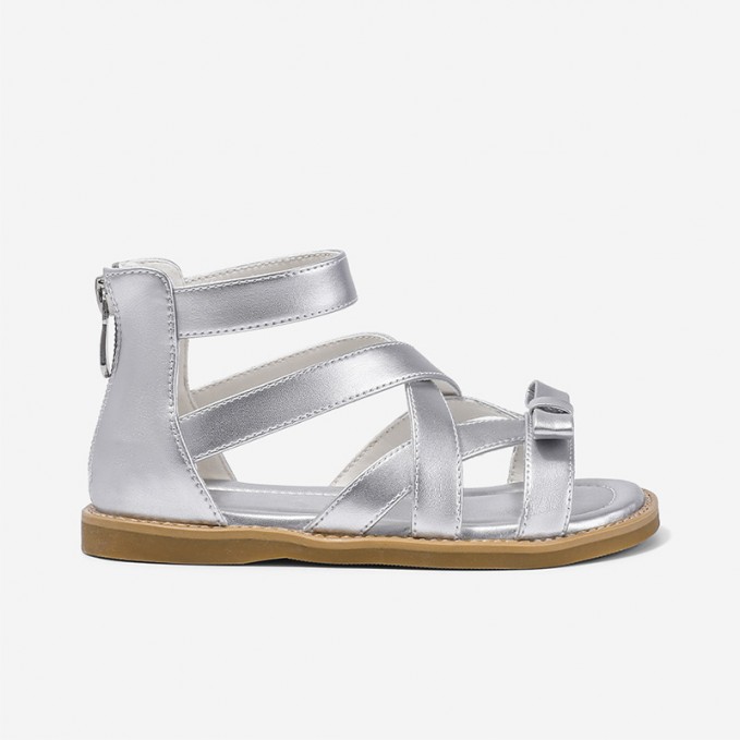 Bowknot zipper non-slip girls sandals