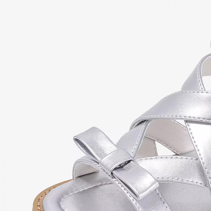Bowknot zipper non-slip girls sandals