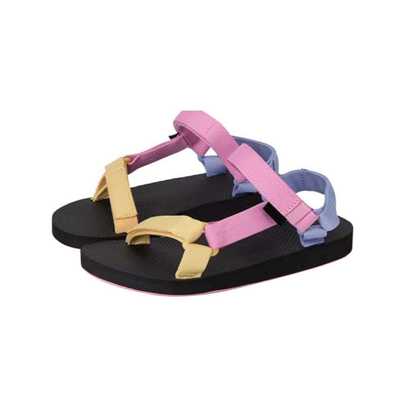 Colorful strappy open toe platform sandals for girls