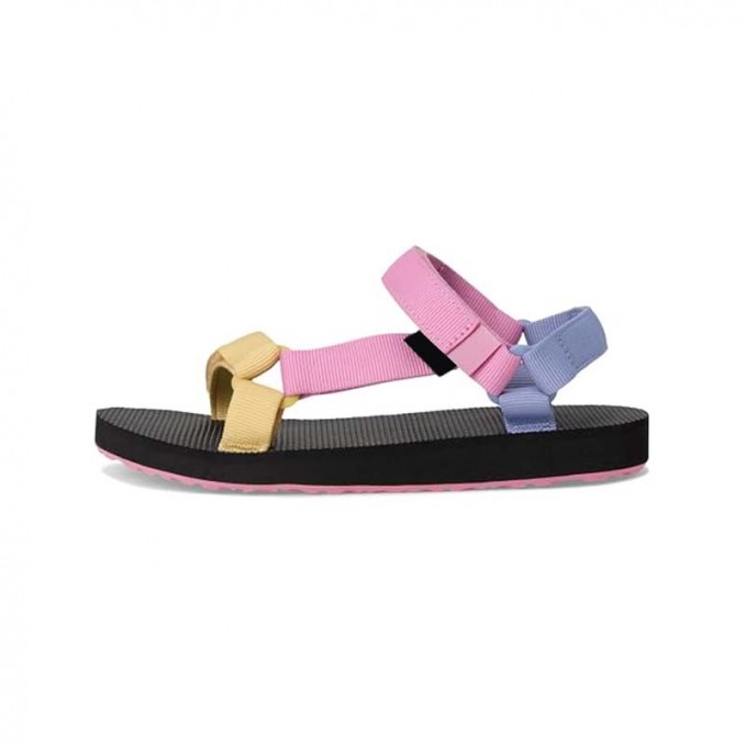 Colorful strappy open toe platform sandals for girls