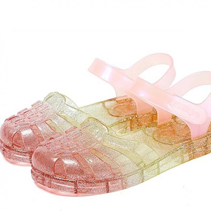 Gradient color closed toe non-slip girls sandals