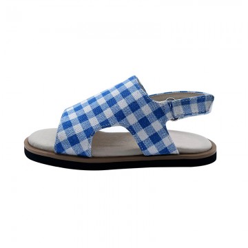 Fashion blue plaid non-slip girls sandals