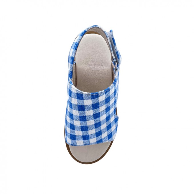 Fashion blue plaid non-slip girls sandals