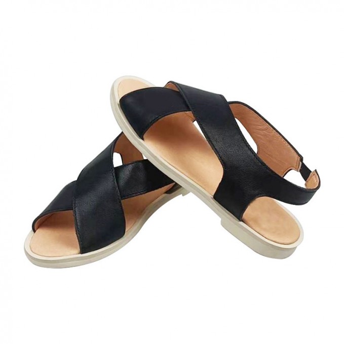 Simple cross strap non-slip girls sandals