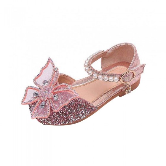 Fashion crystal bow decoration girls sandals