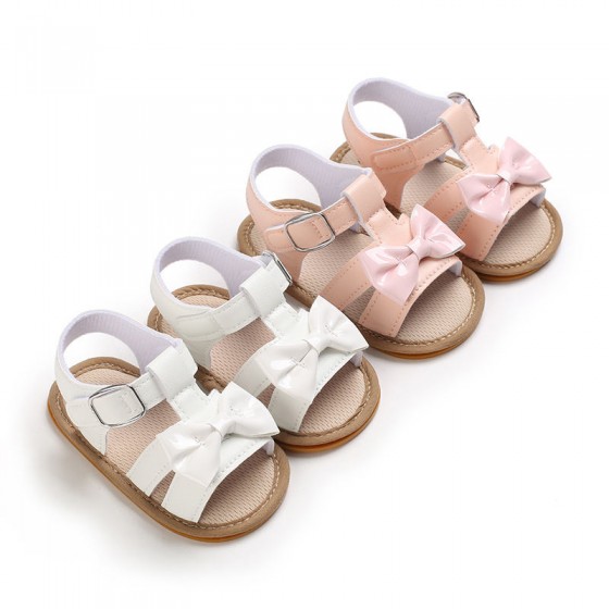 Fashion bow soft sole breathable girls sandals