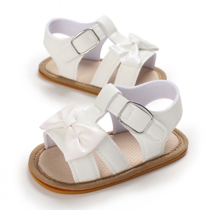 Fashion bow soft sole breathable girls sandals