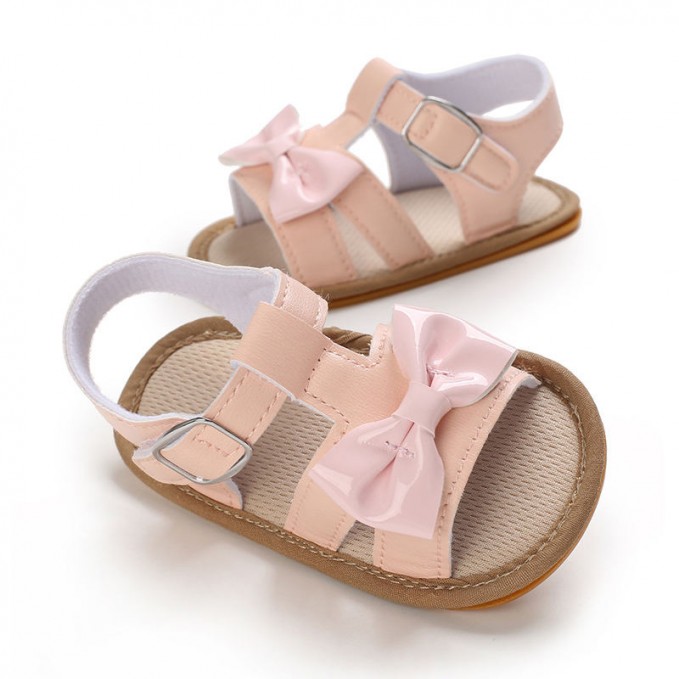 Fashion bow soft sole breathable girls sandals