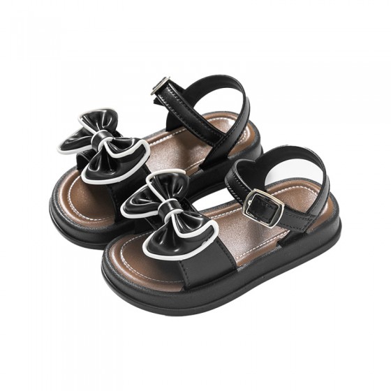 Summer bow decoration soft sole girls sandals