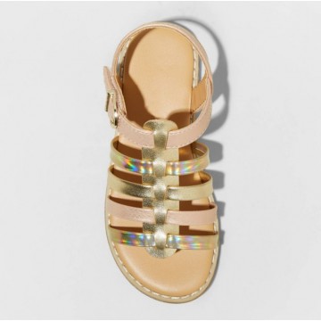 Colorful woven breathable girls sandals