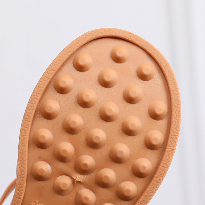 Solid color woven soft breathable girls sandals