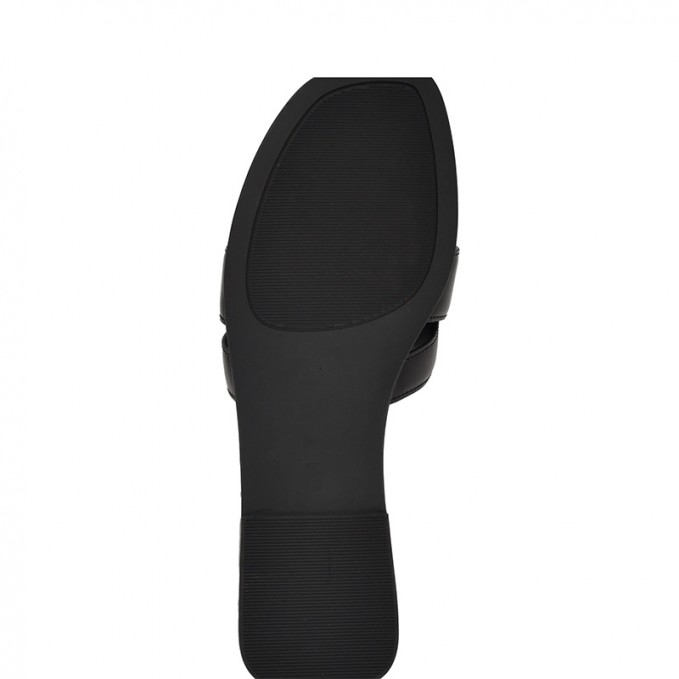Fashionable black flat non-slip girls slippers