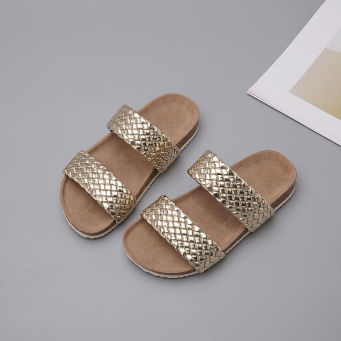 Woven soft bottom non-slip wear-resistant girls slippers