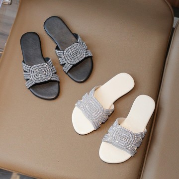 Summer fashion rhinestone girls slippers