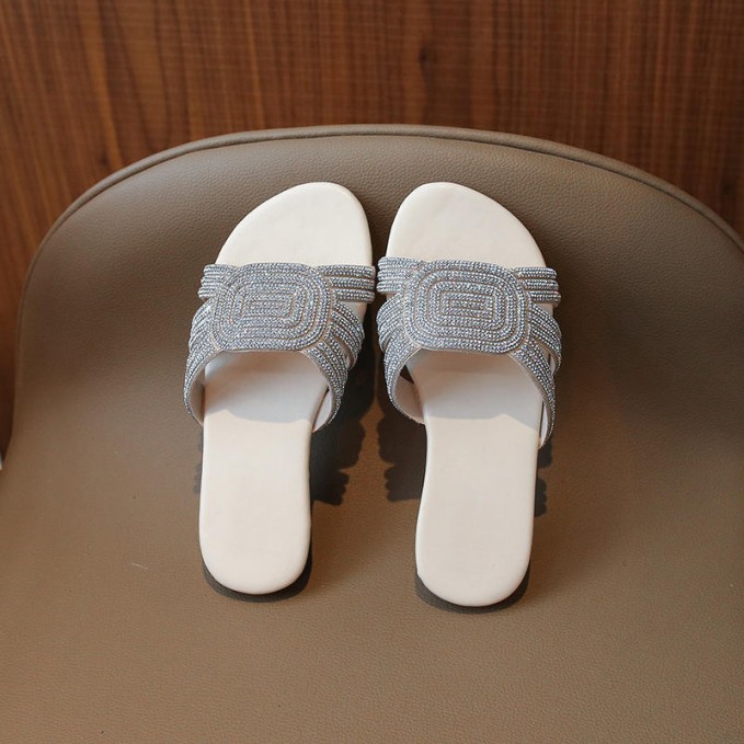 Summer fashion rhinestone girls slippers