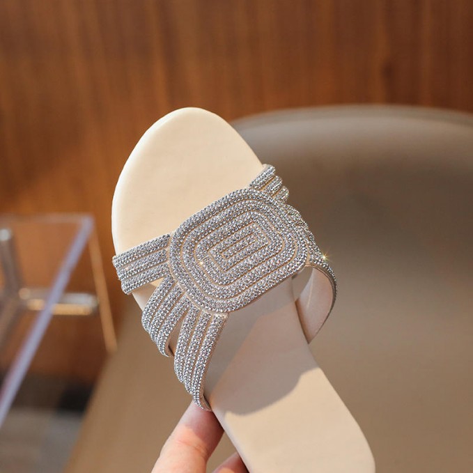 Summer fashion rhinestone girls slippers