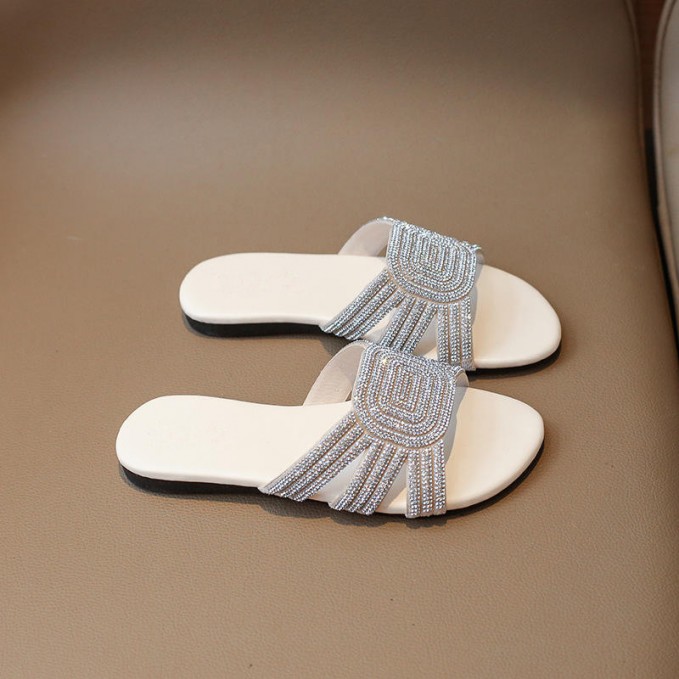 Summer fashion rhinestone girls slippers