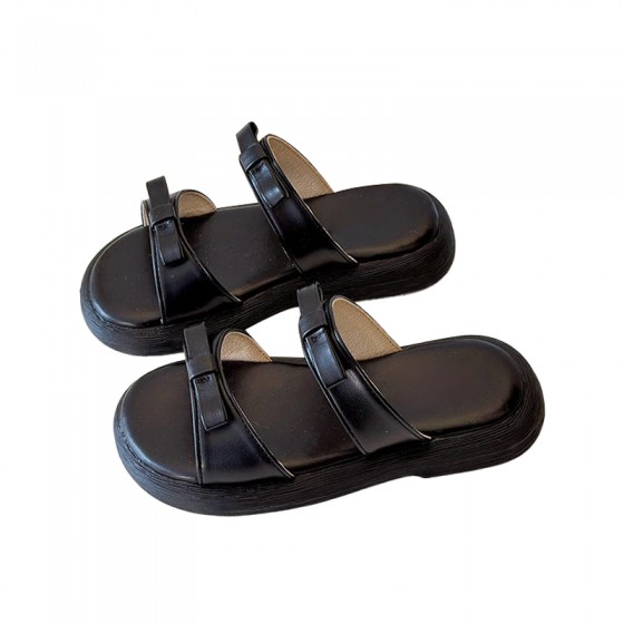 Elegant bow decoration non-slip girls slippers