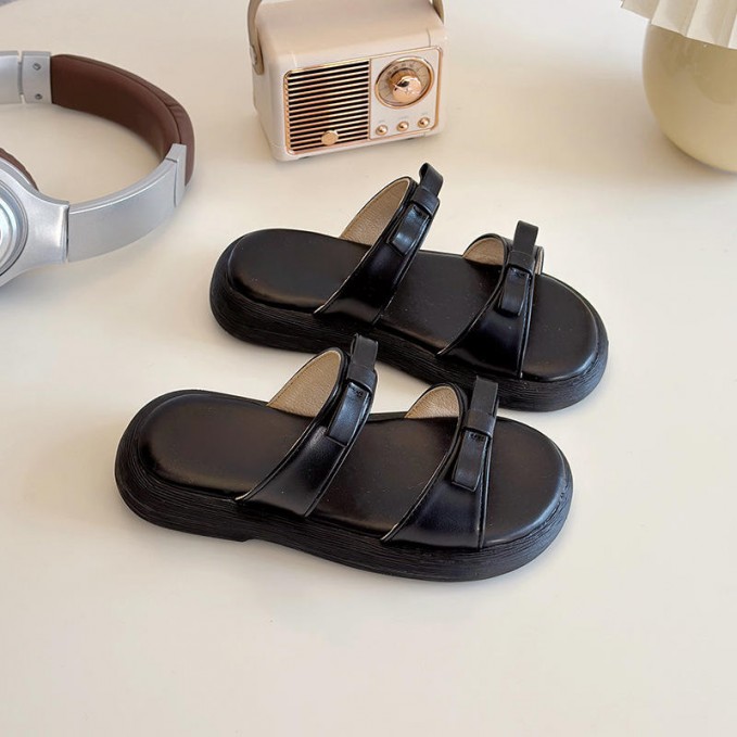 Elegant bow decoration non-slip girls slippers