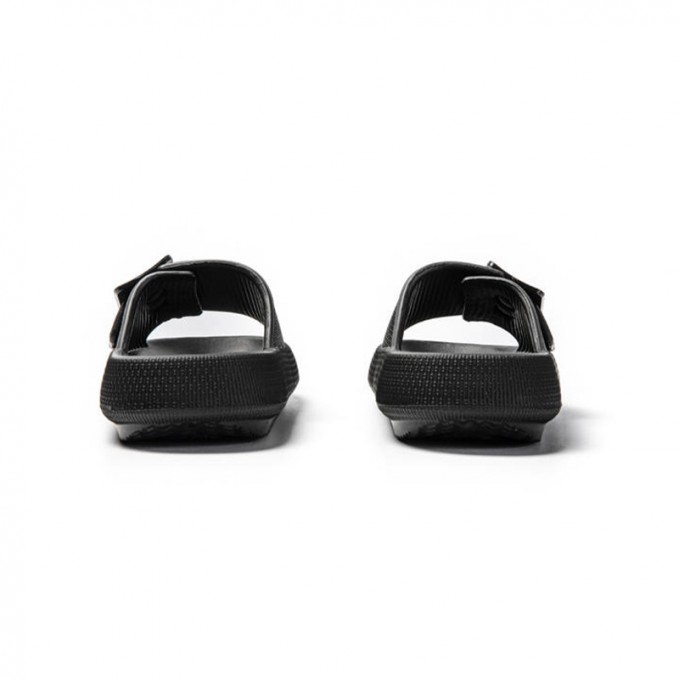 Black round toe thick soft bottom girls slippers