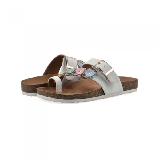 Lightweight and breathable floral decoration girls slippers
