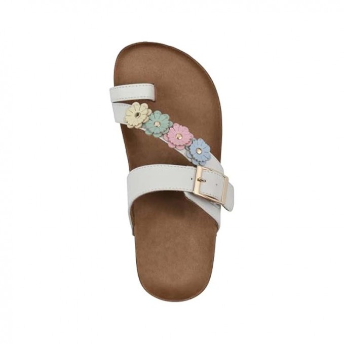Lightweight and breathable floral decoration girls slippers