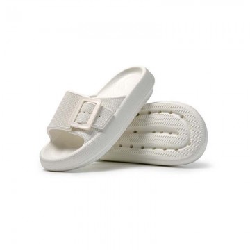 White breathable single-breasted adjustable girls slippers