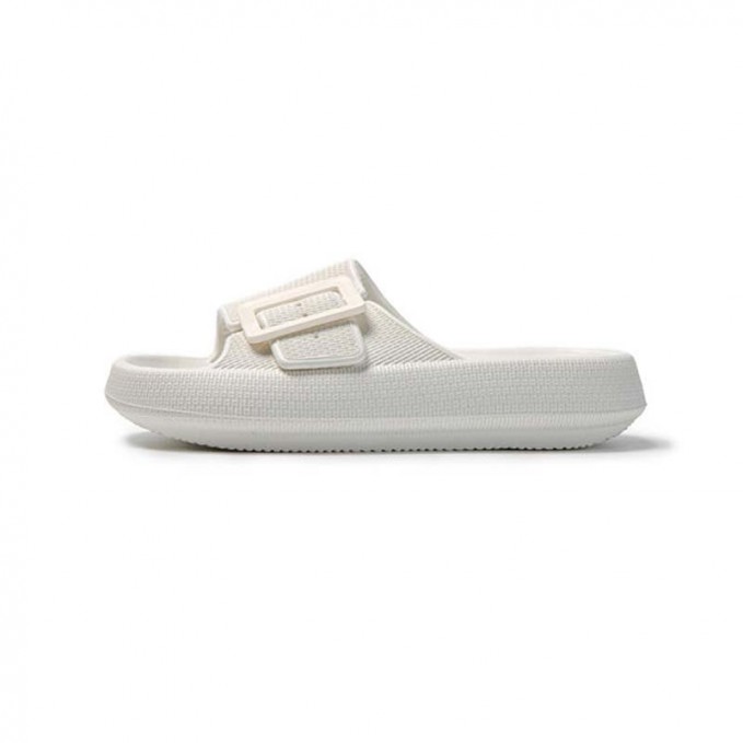 White breathable single-breasted adjustable girls slippers
