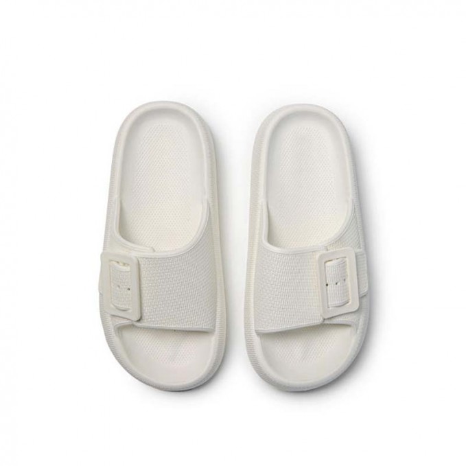 White breathable single-breasted adjustable girls slippers