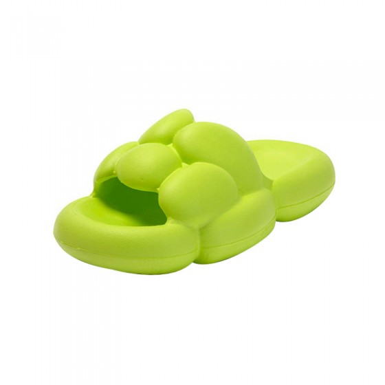 Green shock-absorbing thick-soled girls slippers