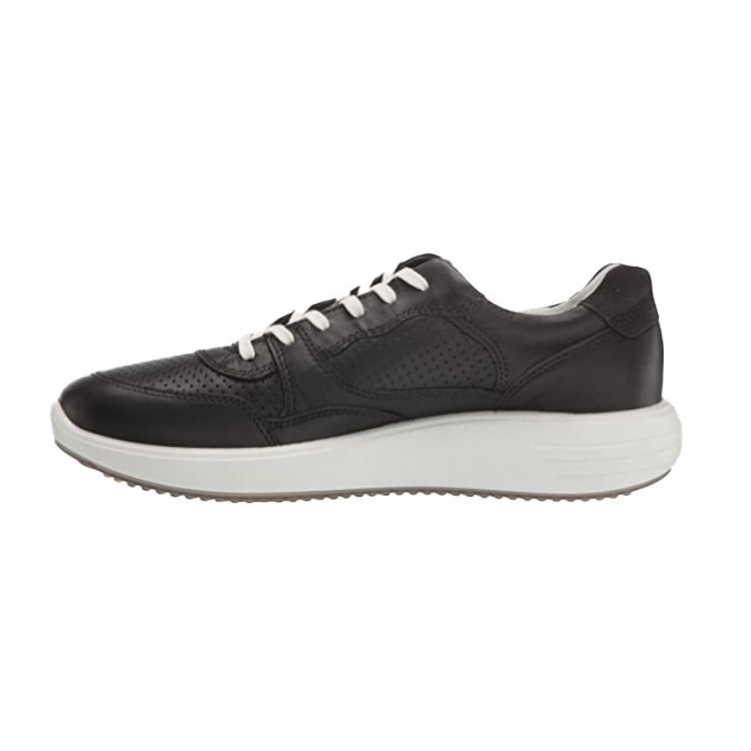 Black breathable lace-up girls' sneakers