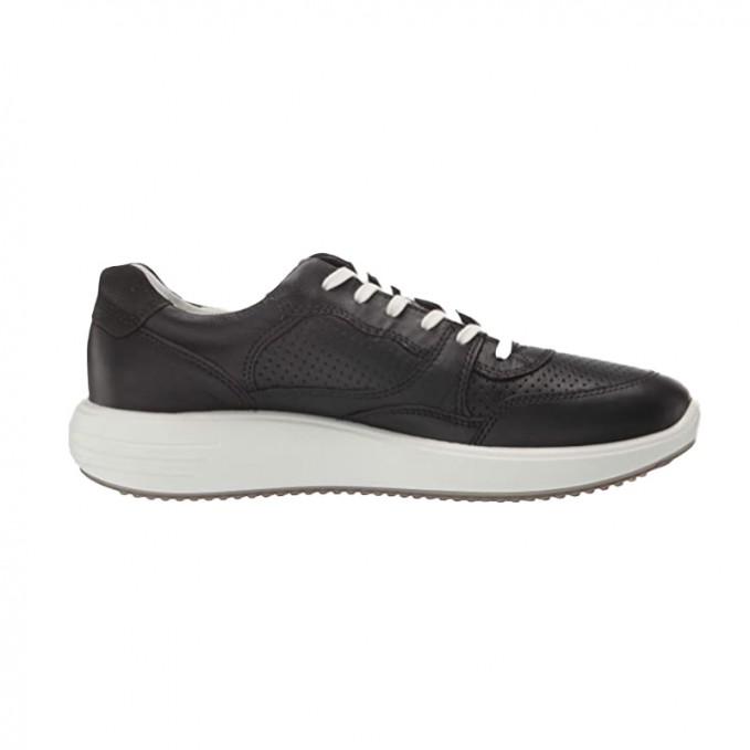 Black breathable lace-up girls' sneakers