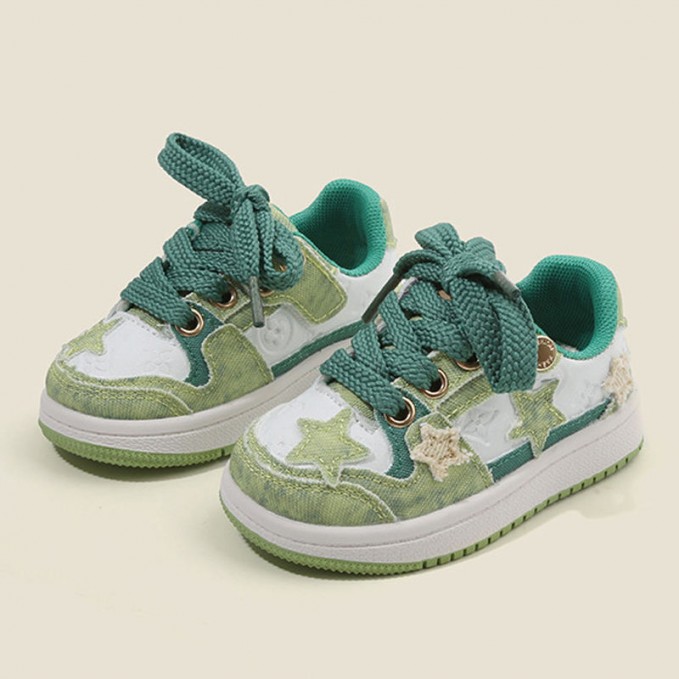 Fashion lace-up non-slip girls' sneakers