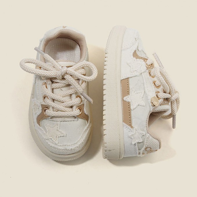 Fashion lace-up non-slip girls' sneakers