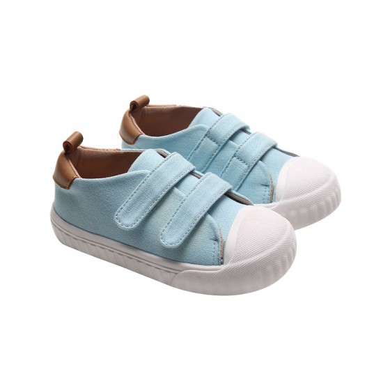 Double velcro canvas girls sports shoes