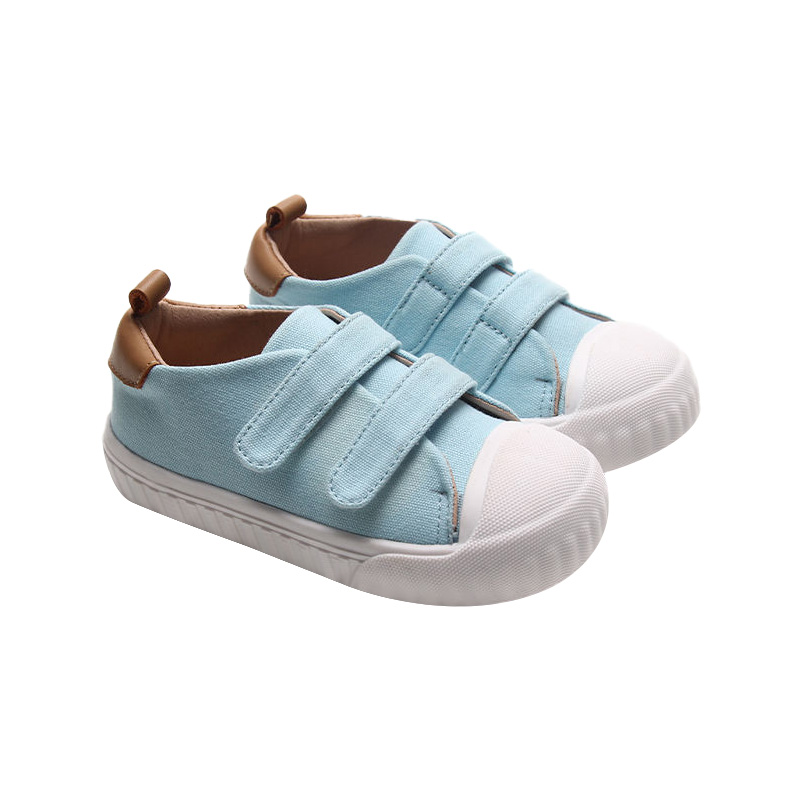 Double velcro canvas girls sports shoes
