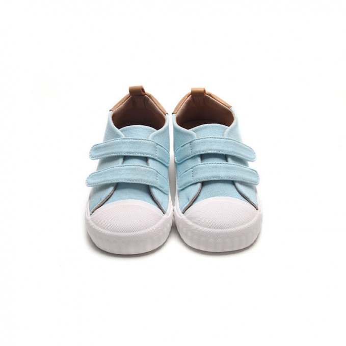 Double velcro canvas girls sports shoes