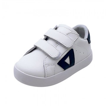 Lightweight white velcro girls sneakers