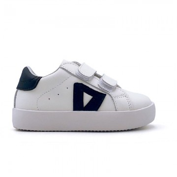 Lightweight white velcro girls sneakers