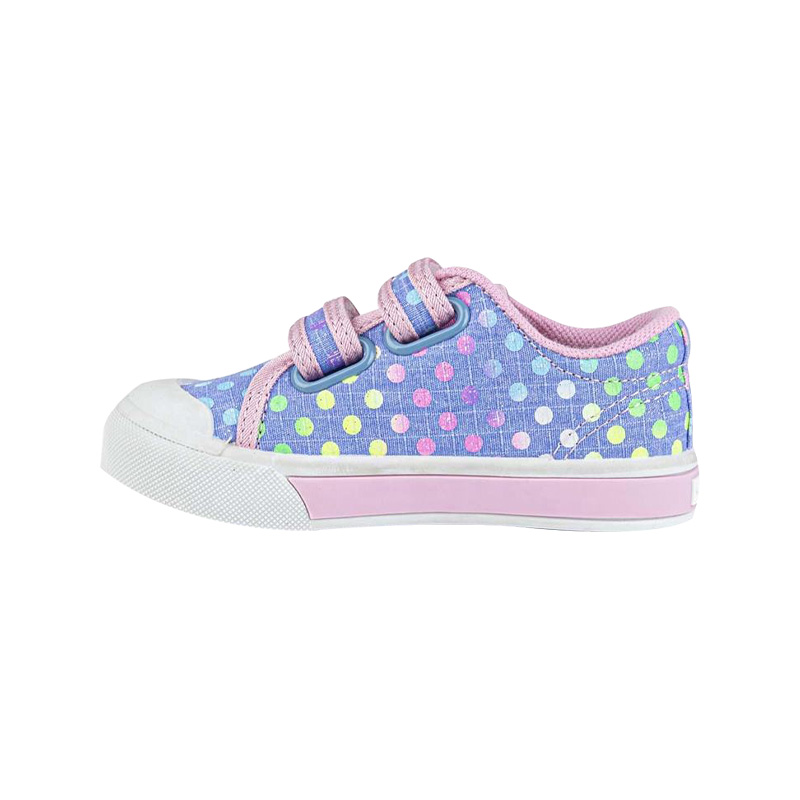 Polka dot print Velcro girls sneakers