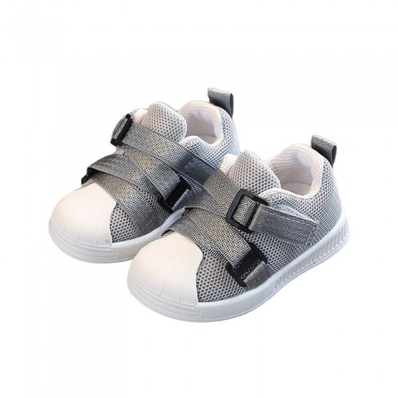 Simple breathable buckle Velcro girls' sneakers
