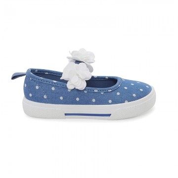 High-end blue polka dot breathable girls sneakers
