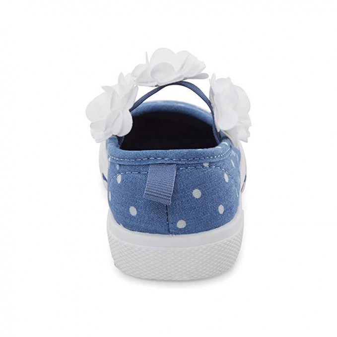High-end blue polka dot breathable girls sneakers