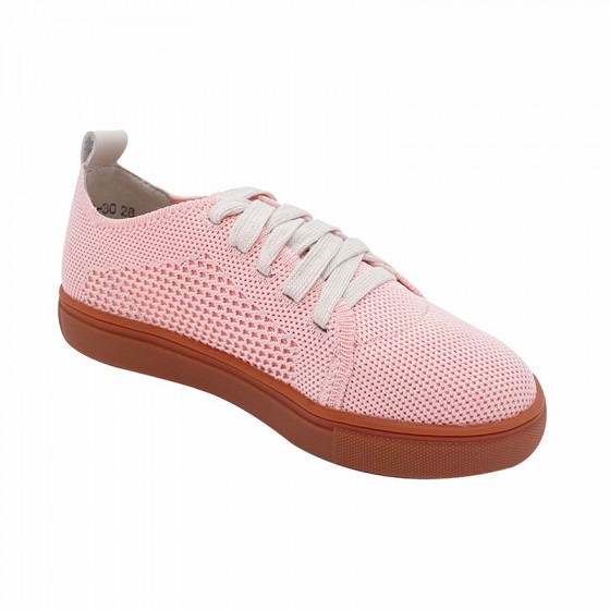 Wear-resistant knitted breathable girls' sports shoes