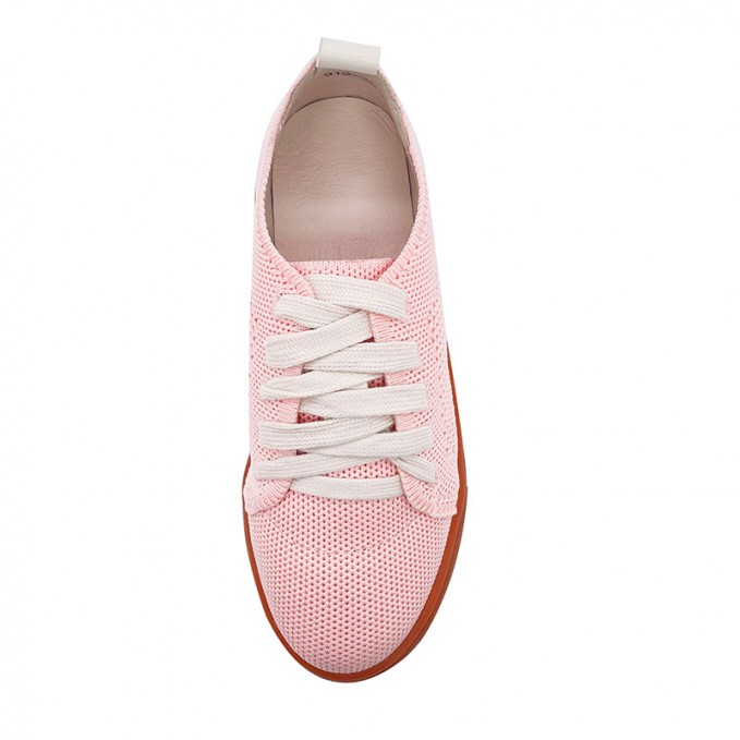 Wear-resistant knitted breathable girls' sports shoes